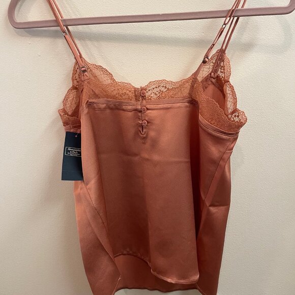Abercrombie Rose/Pink Lace Satin Cami (XS) New with Tags! - Picture 3 of 3
